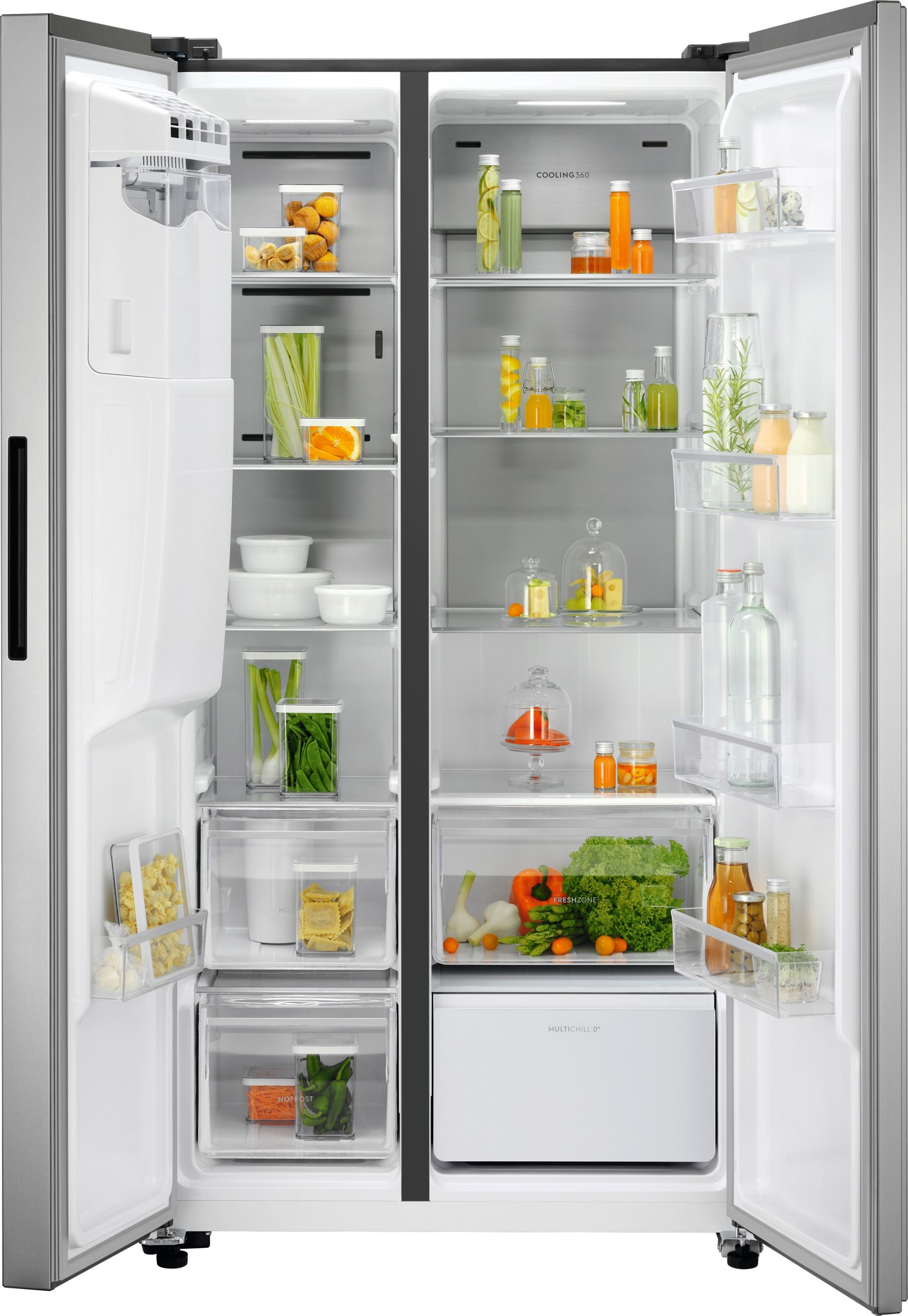 Bild von ELECTROLUX EAL575NWCN, Side- by-Side, Freistehend, Chrom, Energiekl.: D, 925995012