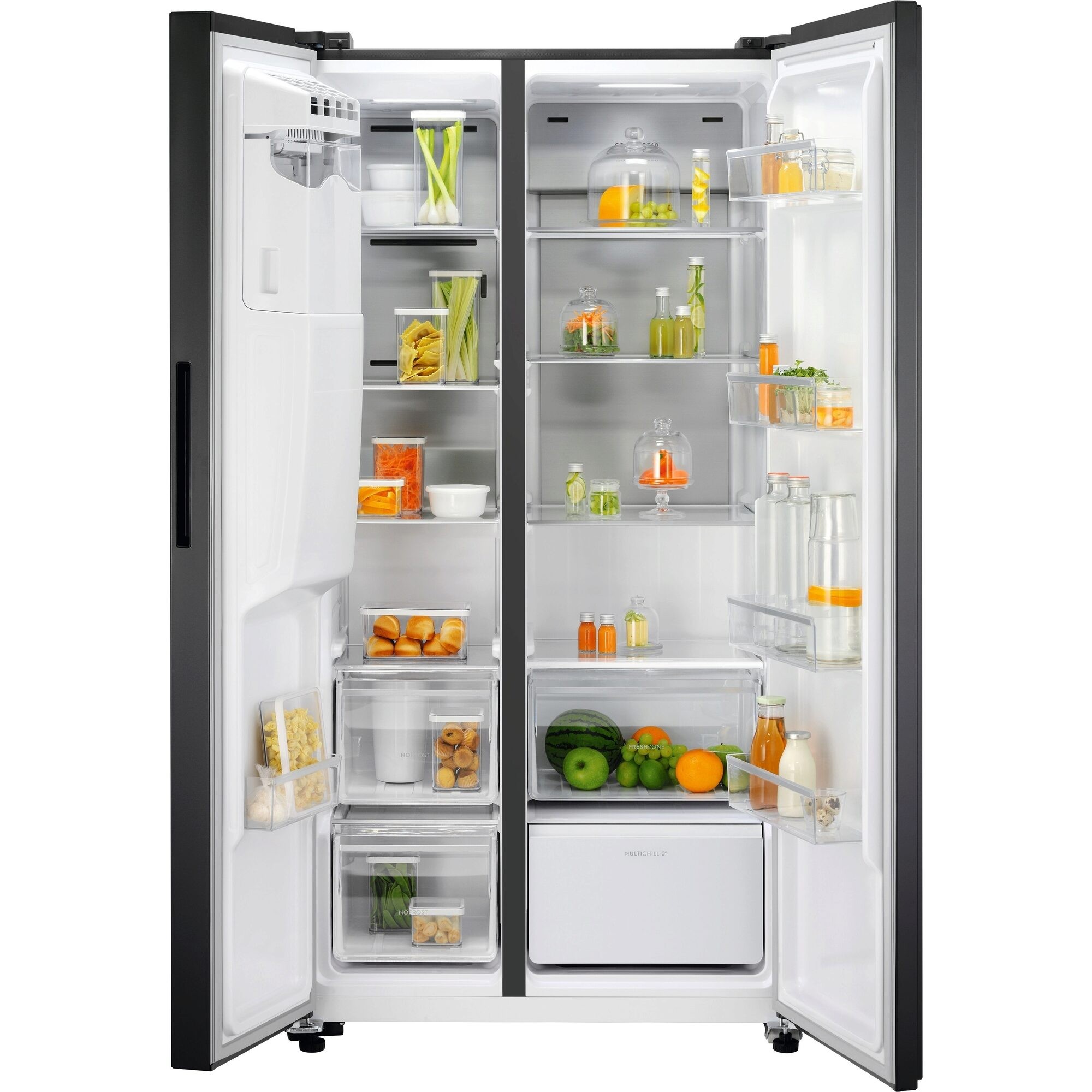 Bild von ELECTROLUX EAL575NWMS, Side- by-Side, Freistehend, Schwarz, Energiekl.: D, 925995013
