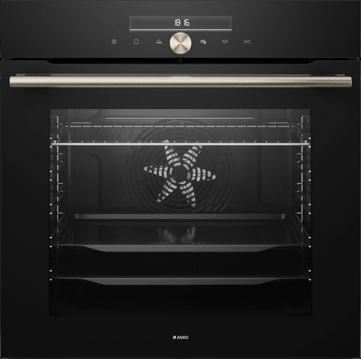 Bild von ASKO OT 86331 BG Backofen Black Glass EURO  Glassfront schwarz