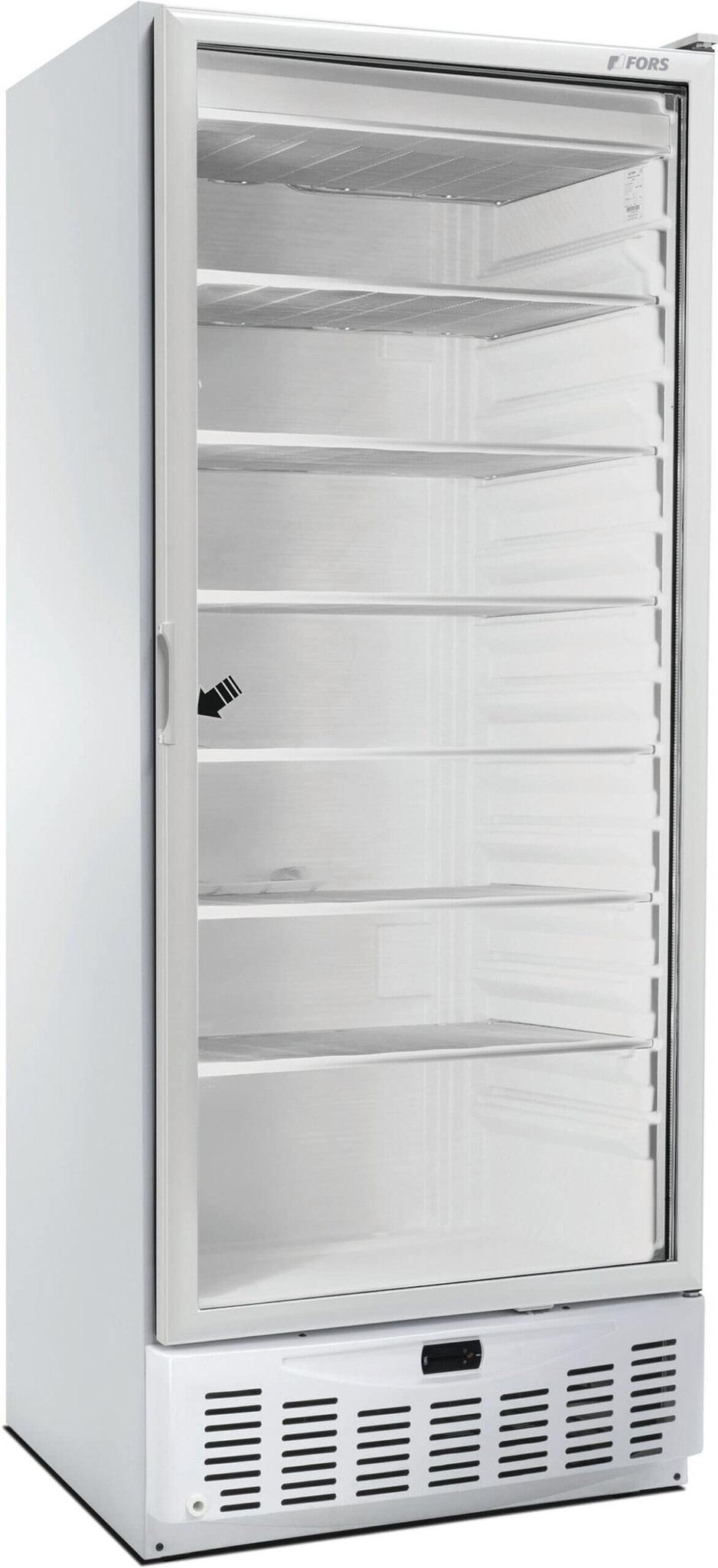 Bild von FORS CFS 550 WG Gastronomie- & Bäckerei-Gefrierschrank, Glastür, weiss, GN 2/1 und 600x400 Bandung rechts fest 