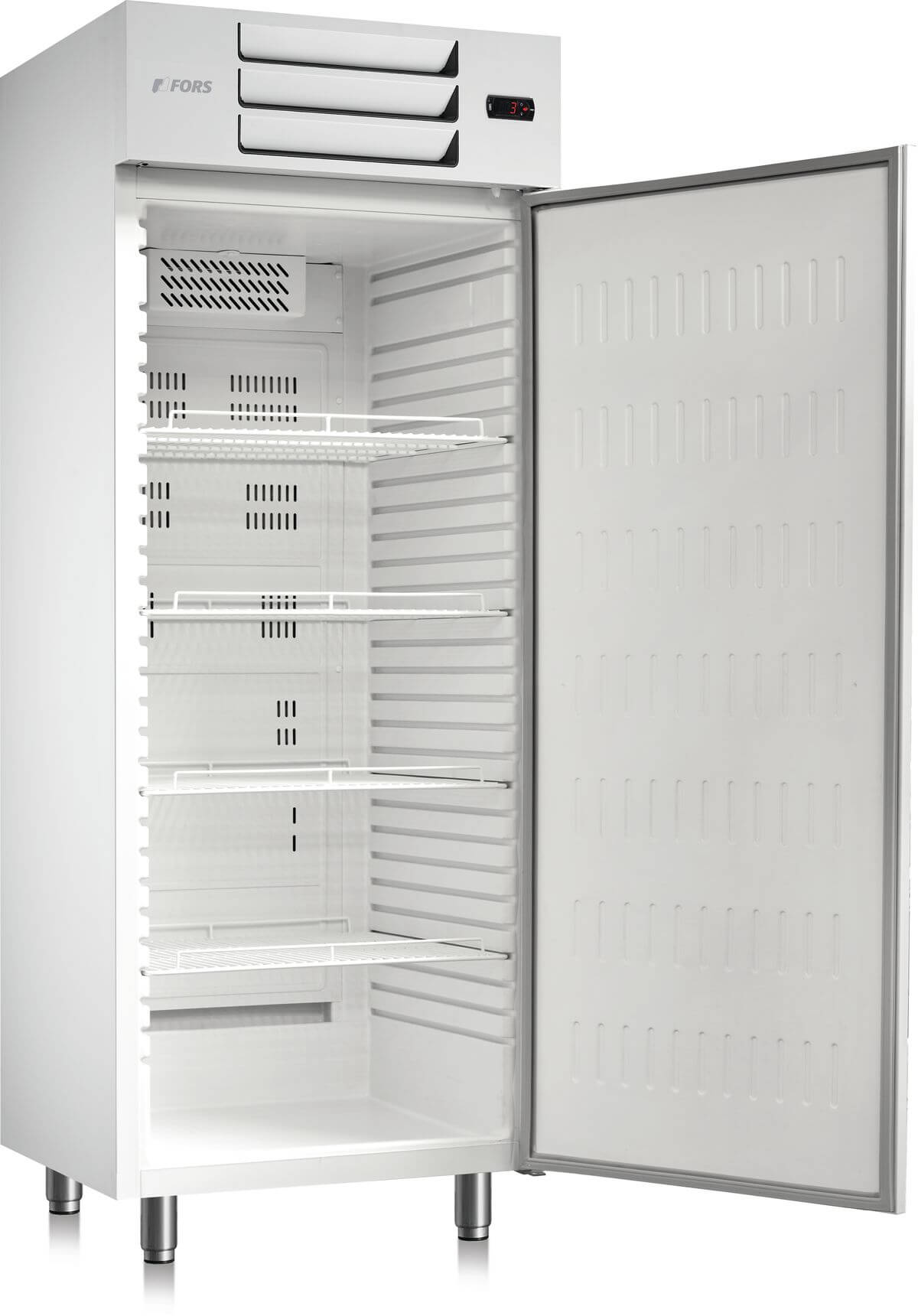 Bild von FORS GCV 550 W Gastronomie-Kühlschrank, Volltür, weiss, GN 2/1 Bandung rechts, wechselbar Weiss