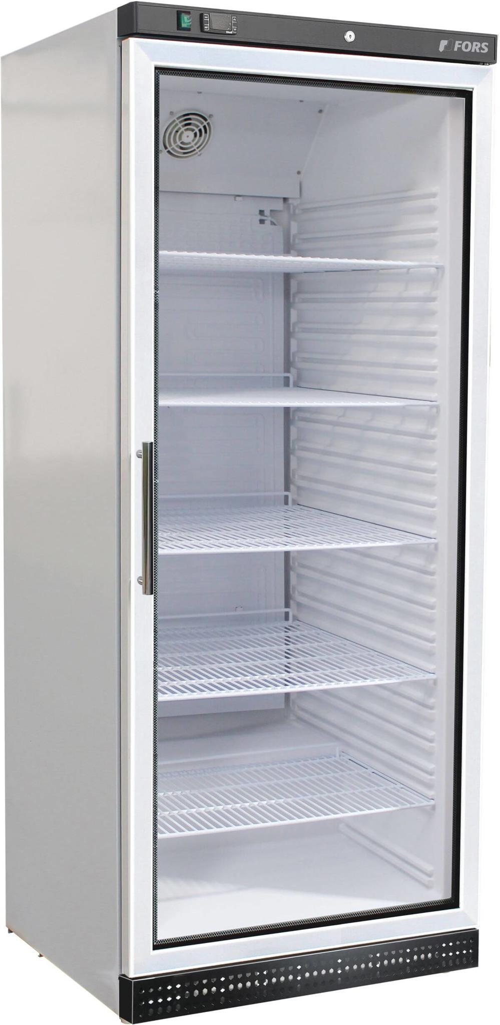 Bild von FORS GUCV 6000 WG Gastronomie-Kühlschrank, Glastür, weiss, GN 2/1 Bandung rechts, wechselbar Weiss