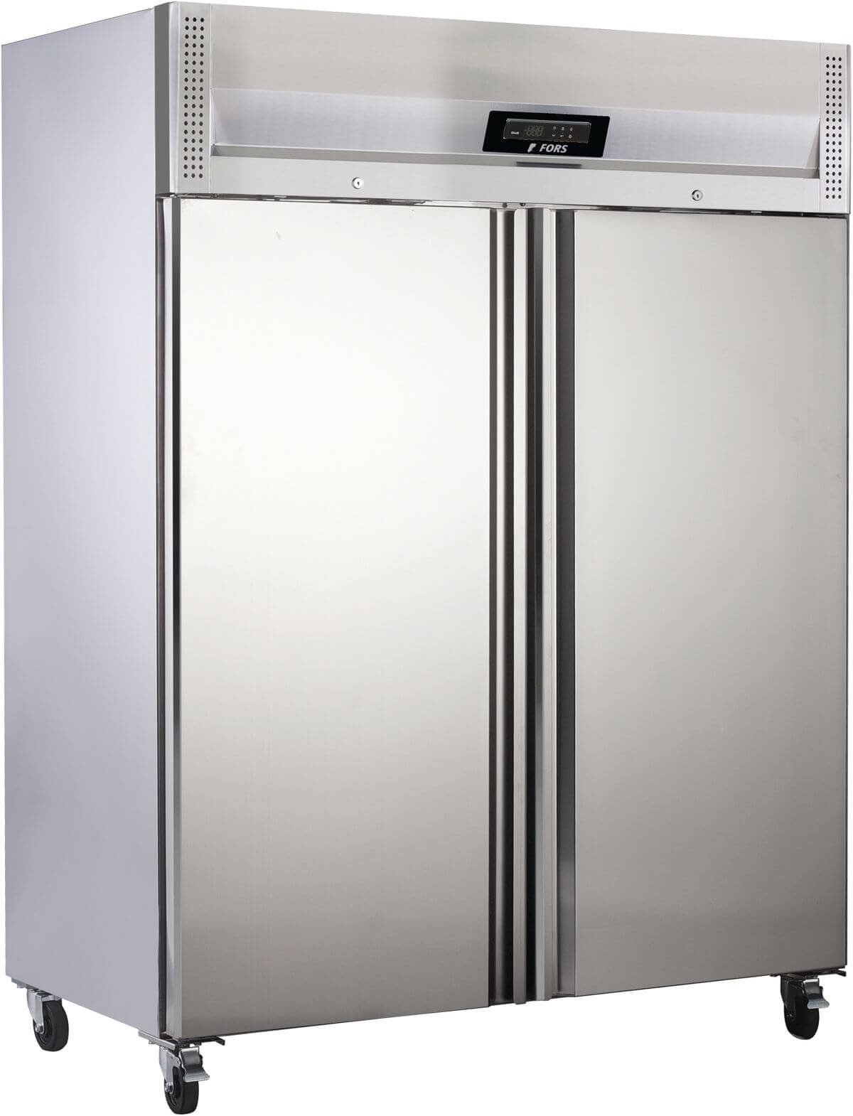Bild von FORS GFV 14000 ES Gastronomie-Gefrierschrank, doppelte Volltür, Edelstahl, GN 2/1 Bandung links fest/rechts fest Edelstahl