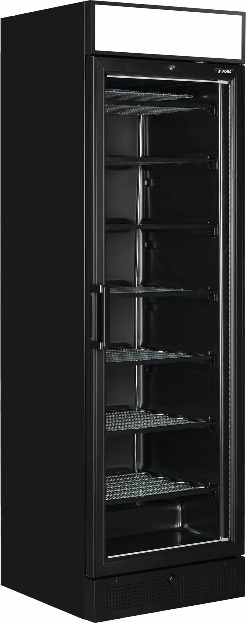 Bild von FORS UDFV 2700 NG Gewerbe-Gefrierschrank, Glastür/Display, schwarz Bandung rechts fest Schwarz