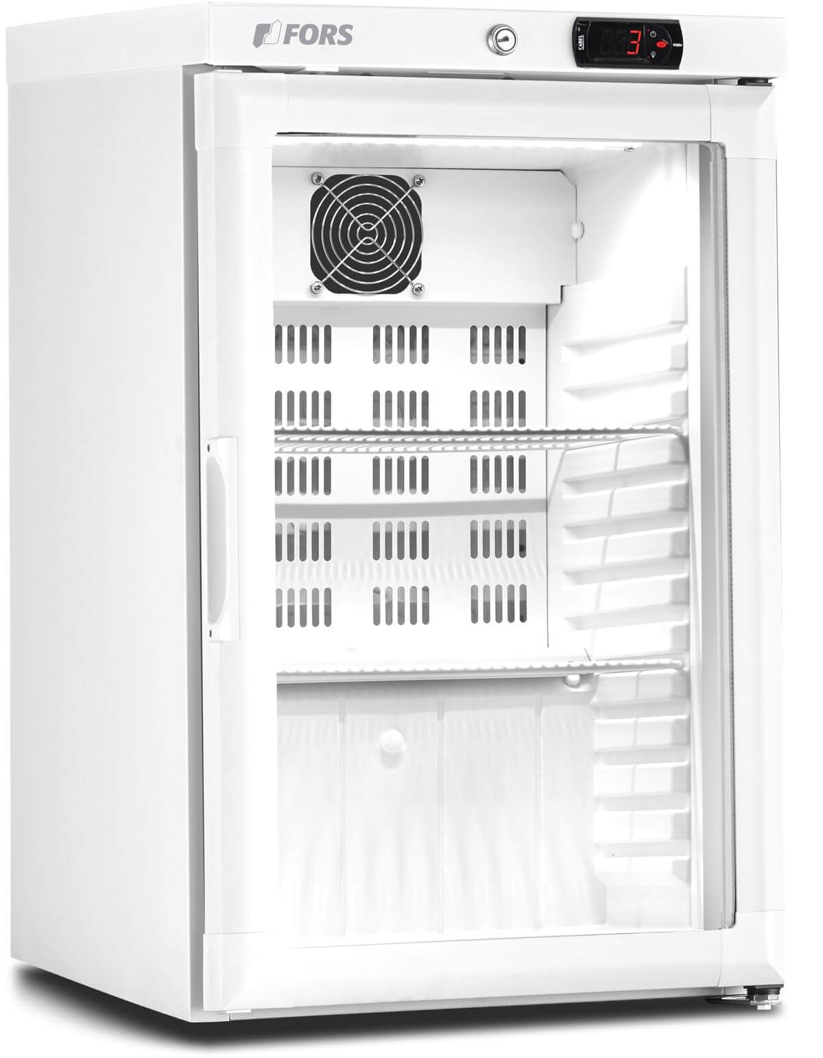 Bild von FORS CCV 50 WG Gewerbe-Kühlschrank, Glastür, weiss Bandung rechts, wechselbar Weiss