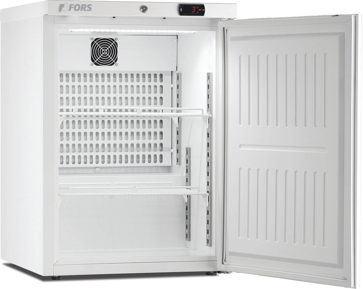 Bild von FORS CCV 150 W Gewerbe-Kühlschrank, Volltür, weiss Bandung rechts, wechselbar Weiss