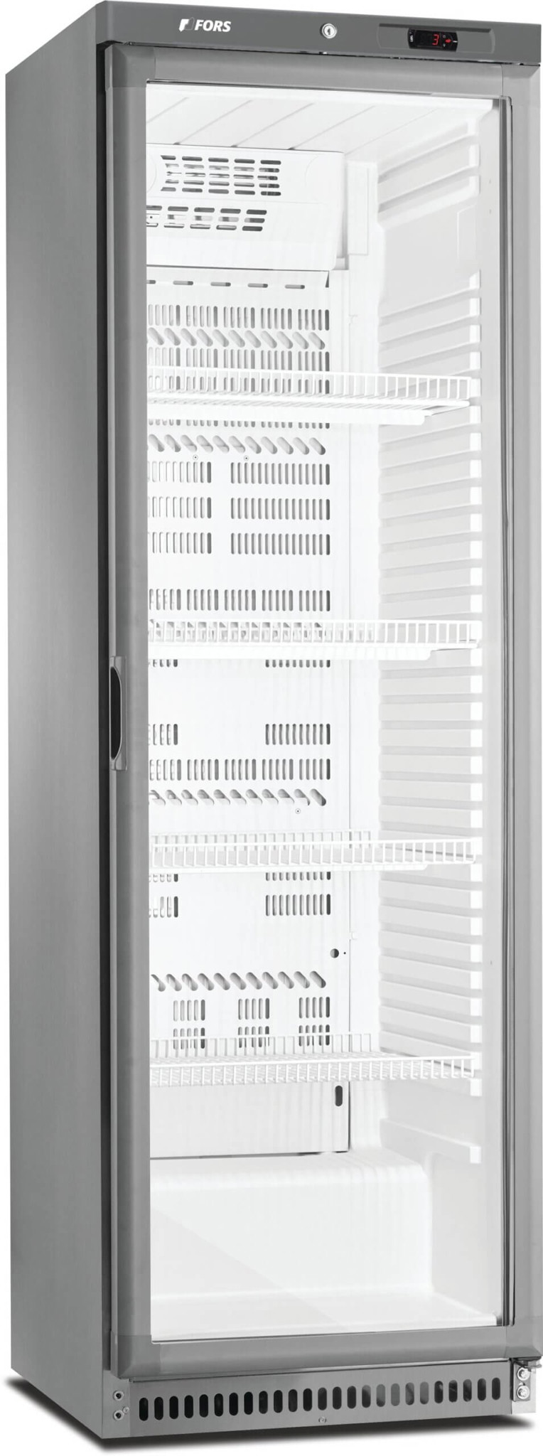 Bild von FORS CCV 400 GES Getränke- & Gewerbe-Kühlschrank, Glastür, Edelstahl Bandung rechts fest 