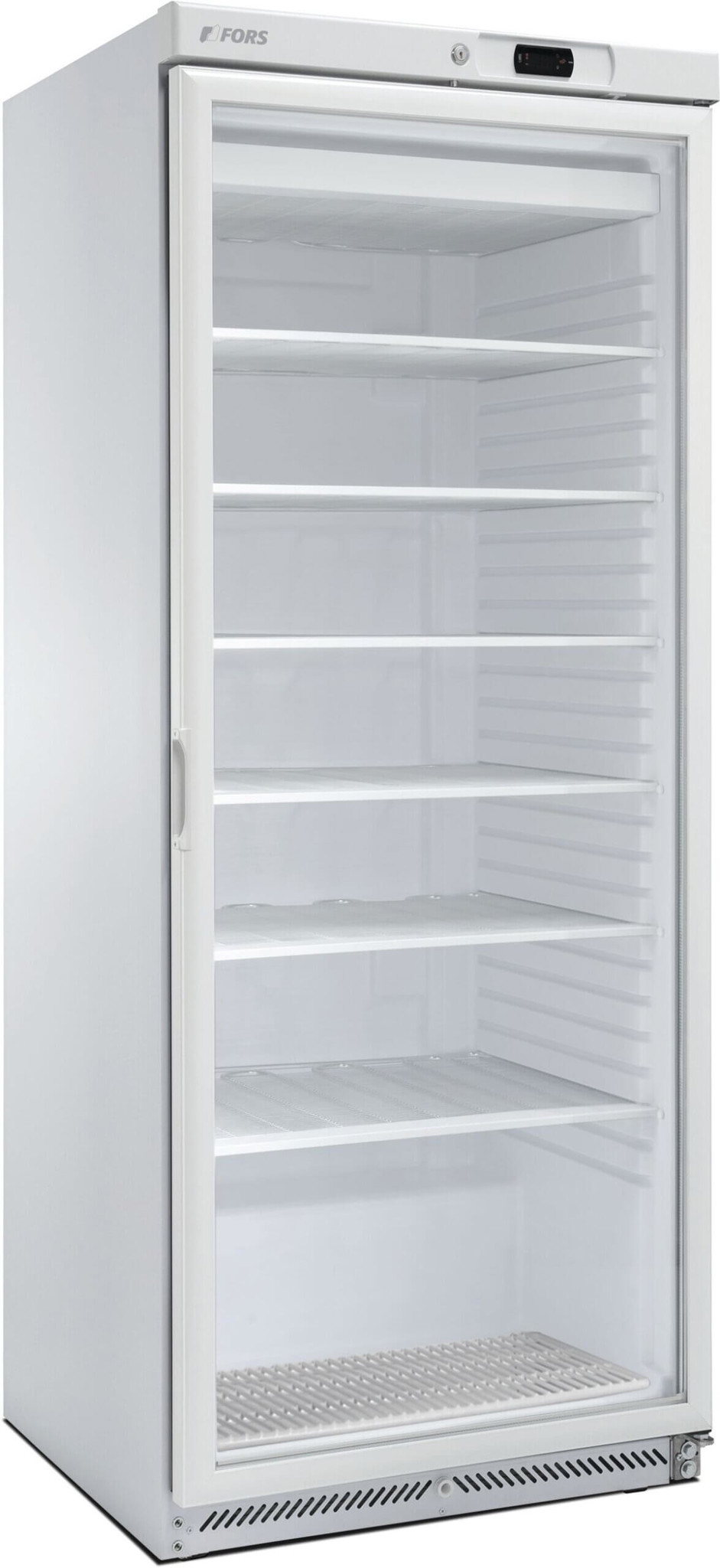 Bild von FORS GFS 600 WG Gastronomie-Gefrierschrank, Glastür, GN 2/1 Bandung rechts fest Weiss