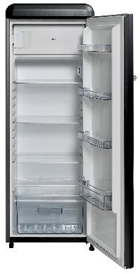 Bild von SIBIR Oldtimer OT 23010 BL Kühlschrank mit Gefrierfach Schwarz rechts