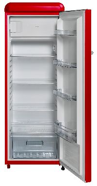 Bild von SIBIR Oldtimer OT 23010 FR Kühlschrank mit Gefrierfach Mangorot rechts