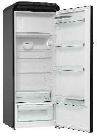 Bild von SIBIR Oldtimer OT 25010 BL Kühlschrank mit Gefrierfach Schwarz rechts