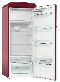 Bild von SIBIR Oldtimer OT 25010 BO Kühlschrank mit Gefrierfach Bordeaux rechts