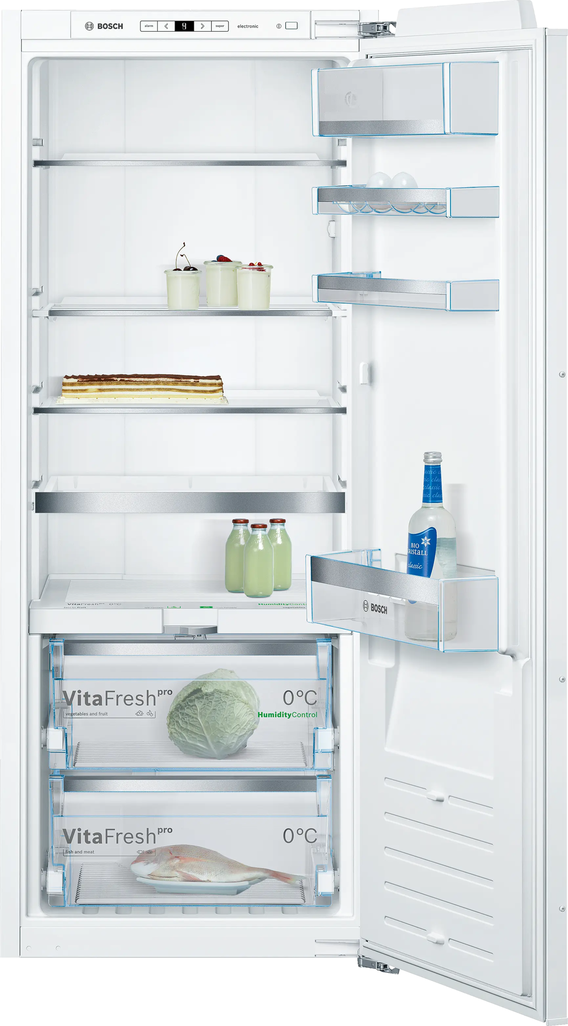 Bild von Bosch KIF51AFE0 Serie 8, Einbau-Kühlschrank, 140 x 56 cm, Flachscharnier, rechts