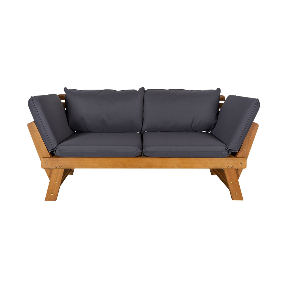Bild von CONTINI 2er Sofa mit Kissen anthrazit Eucalyptus