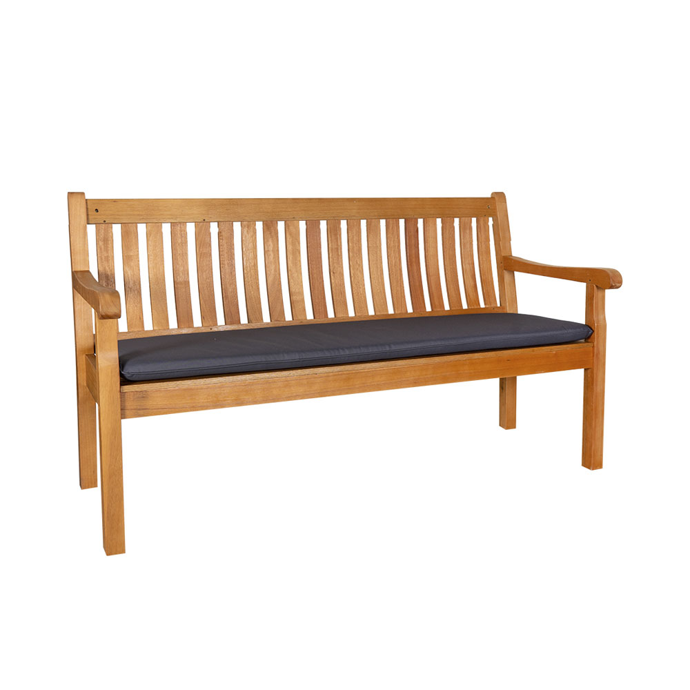 Bild von CONTINI 3er Sitzbank mit Kissen anthrazit Eucalyptus