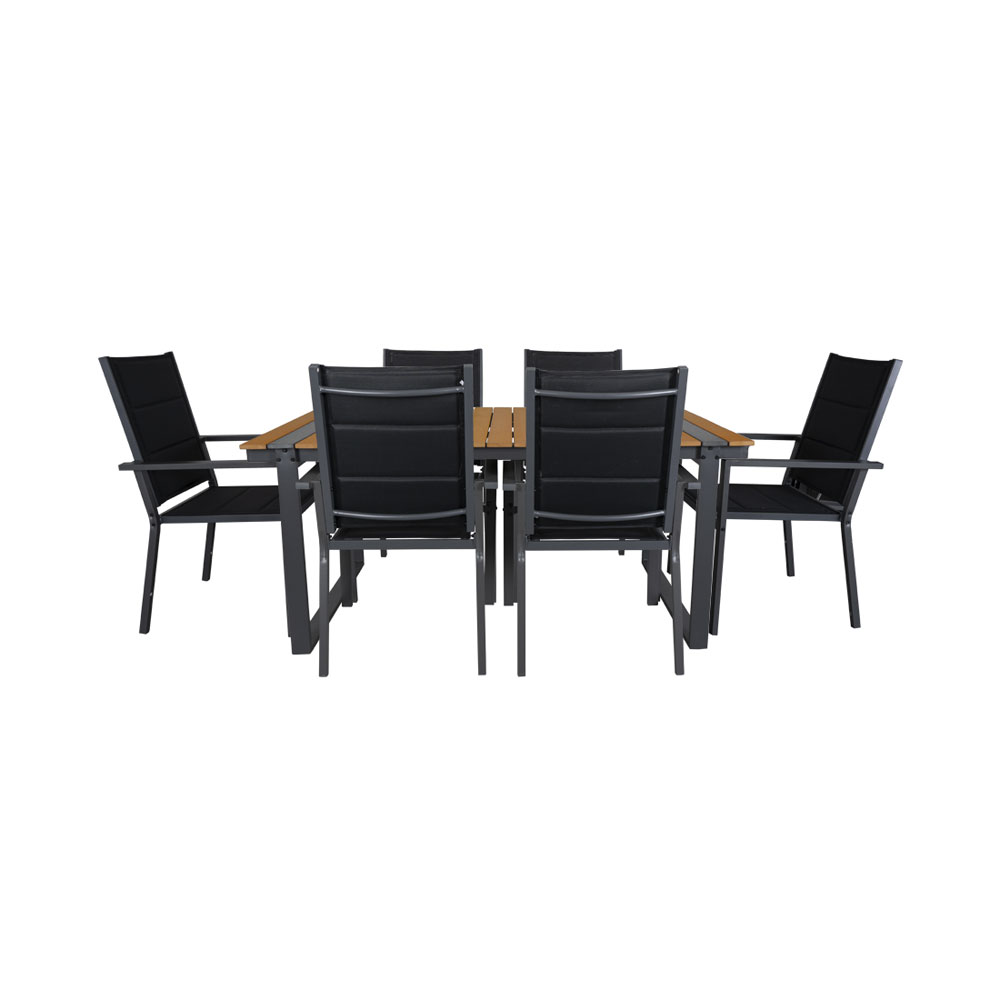 Bild von CONTINI Gartentischset 180x90xm mit 6 Stühlen