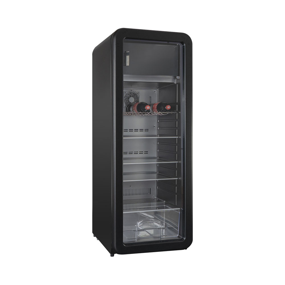 Bild von Kibernetik RKS256 Retro Getränkekühlschrank schwarz