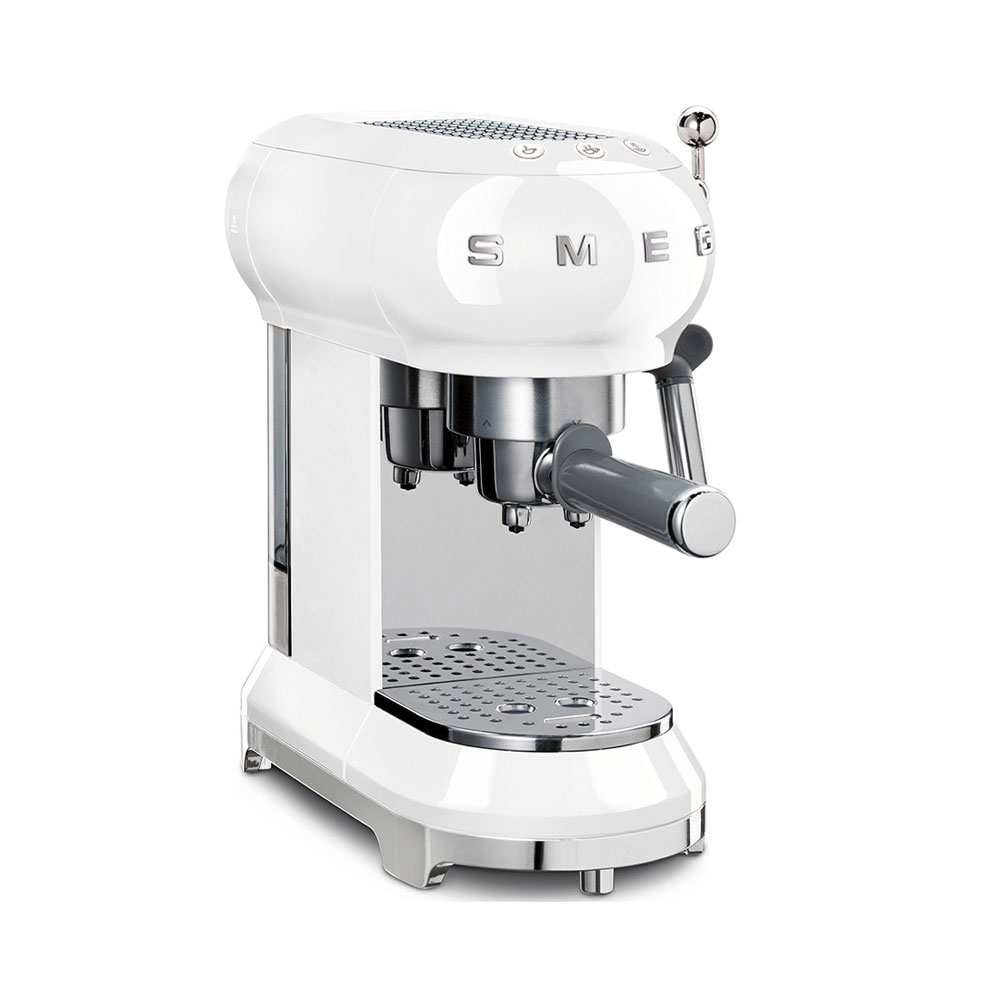 Bild von SMEG ECF01WHEU Espressomaschine mit Siebträger weiss 50'Style