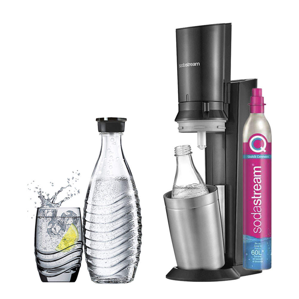 Bild von SodaStream Crystal black/metal inkl. 1 Glaskaraffen Quick Connect