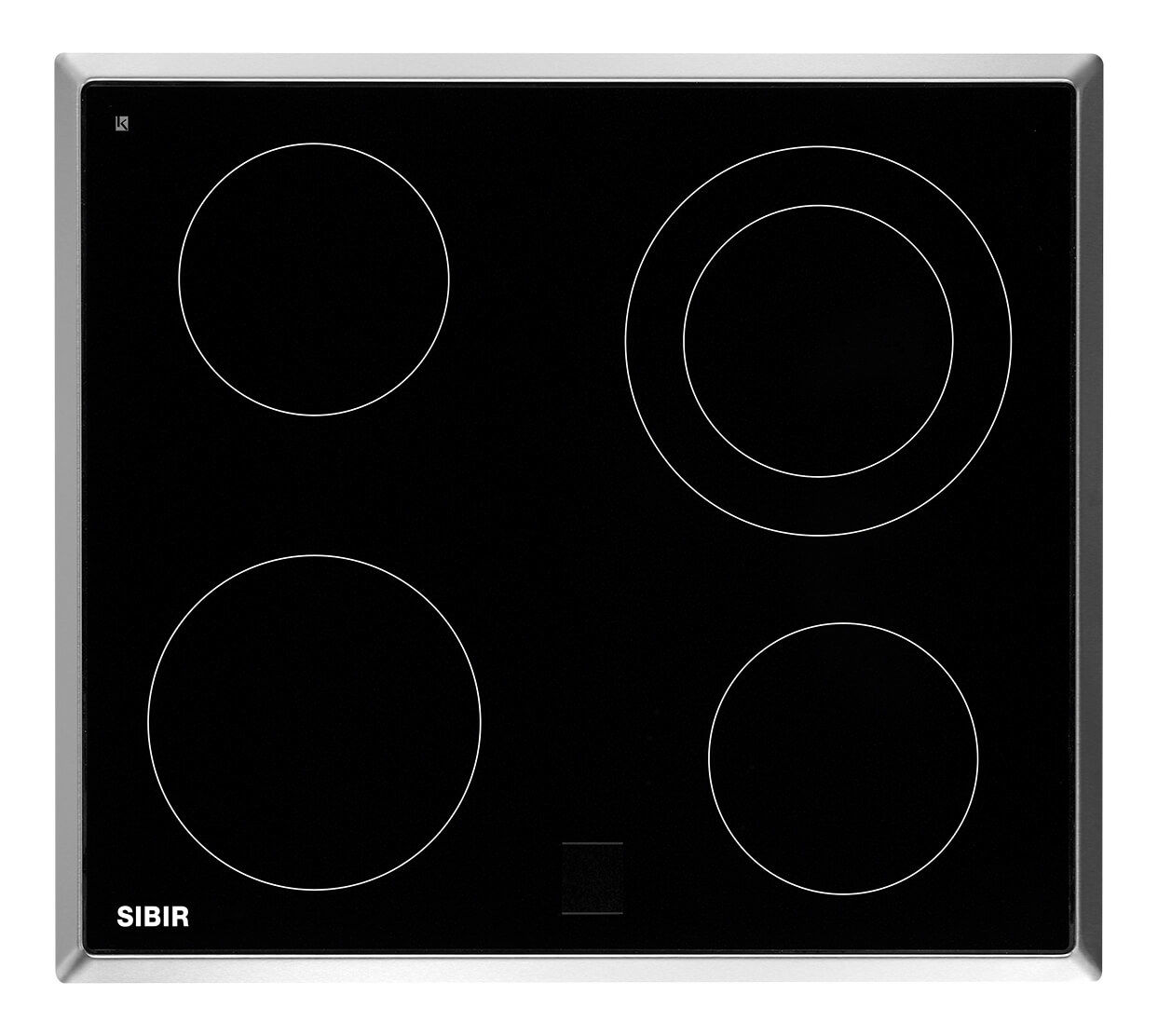Bild von SIBIR 507236 GK 4220 Kochfeld Black Design Chromstahlrahmen