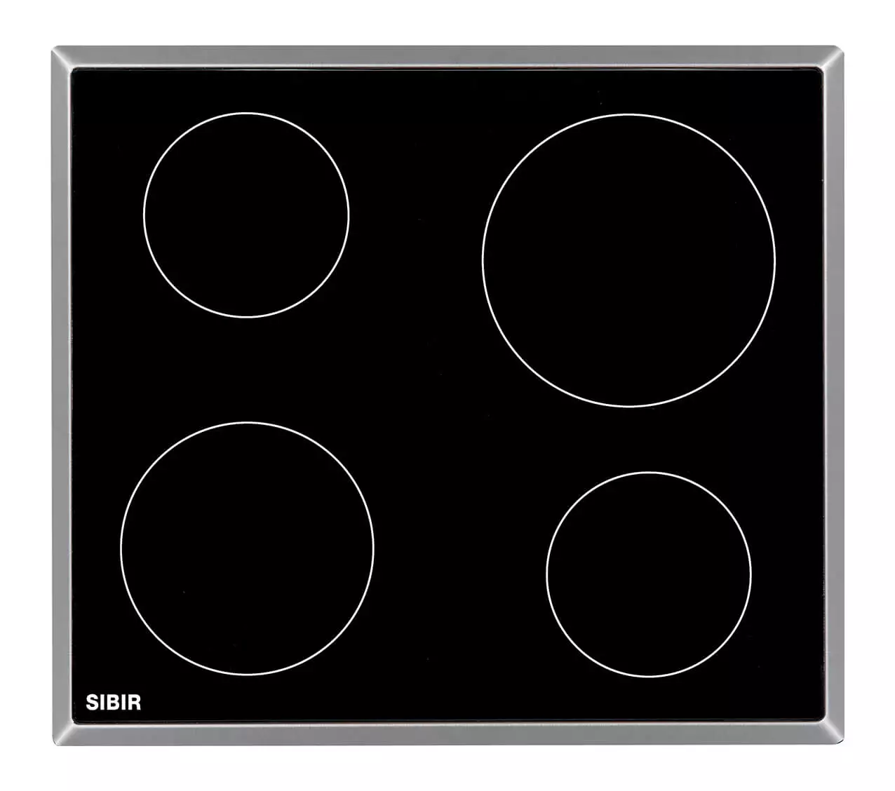 Bild von SIBIR 507233 GK 4200 Kochfeld Black Design Chromstahlrahmen