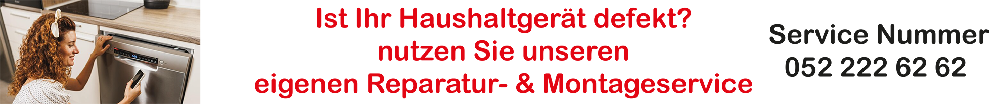 Kundin bestellt Servicetechniker von Silvertech GmbH Tel 052 222 62 62
