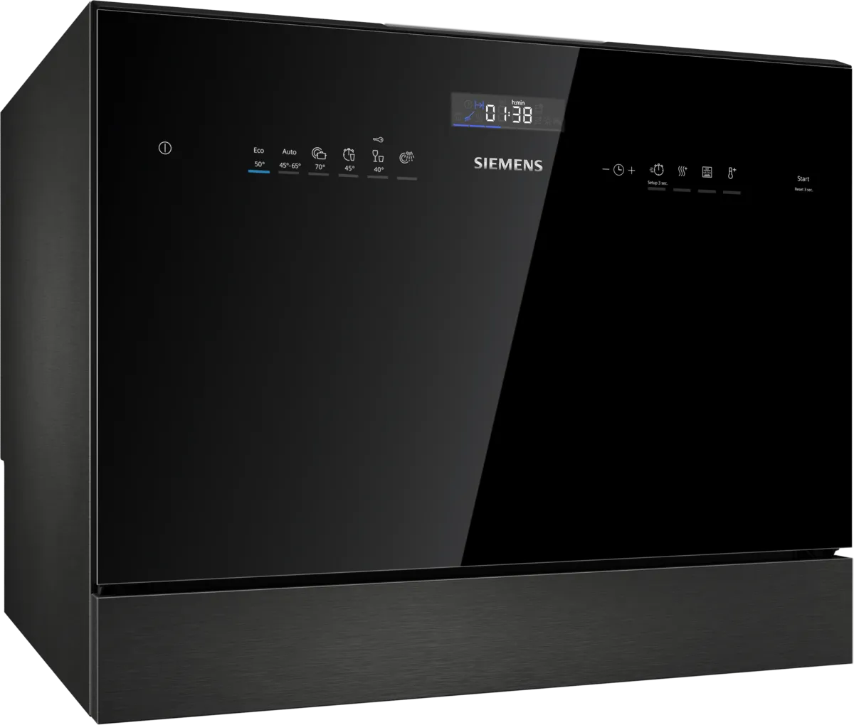 Bild von Siemens SK25IB00TE iQ500 Freistehender Kompakt-Geschirrspüler 55 cm Schwarz 