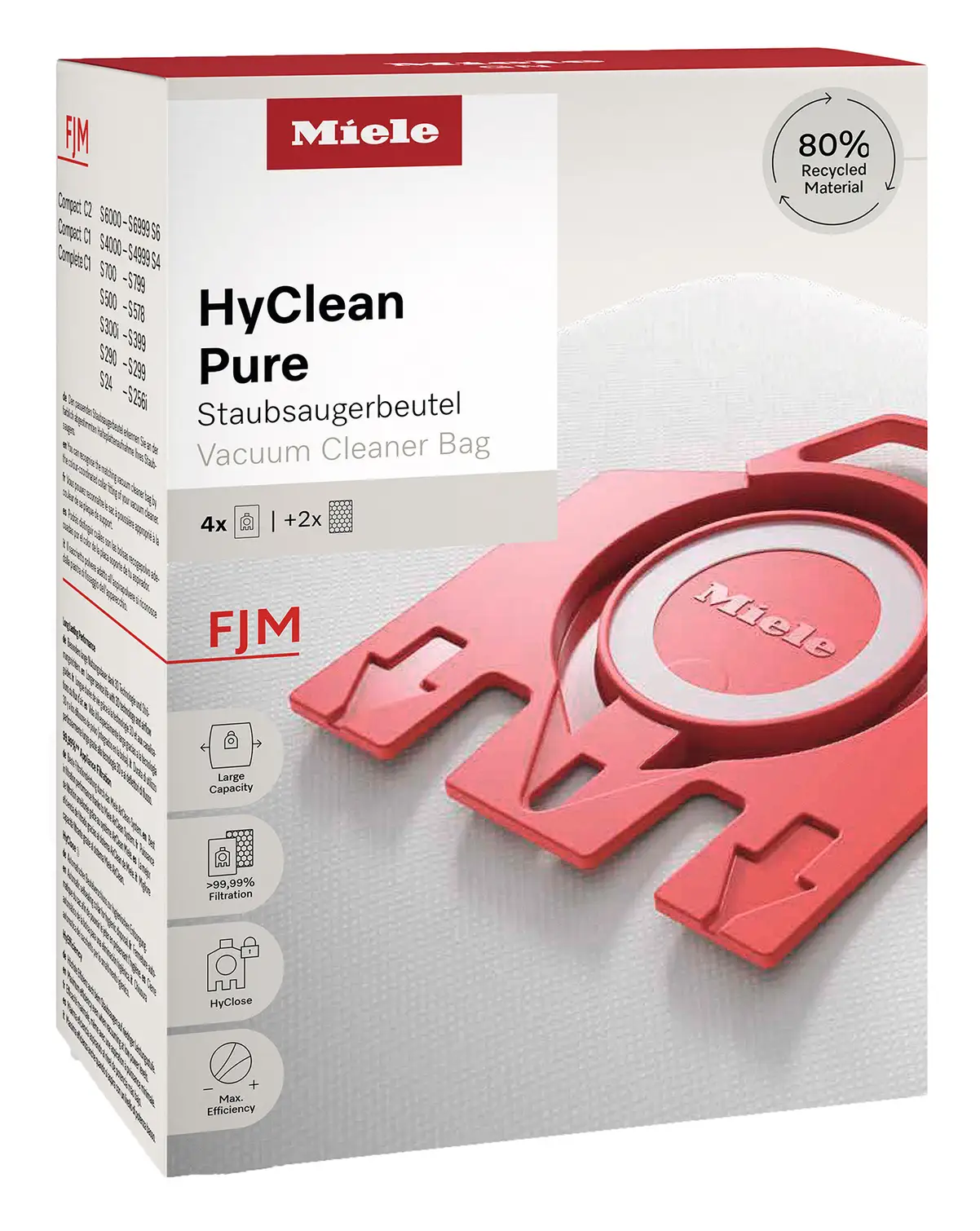Bild von MIELE Typ FJM HyClean Pure Staubsaugerbeutel Set 4 tlg.