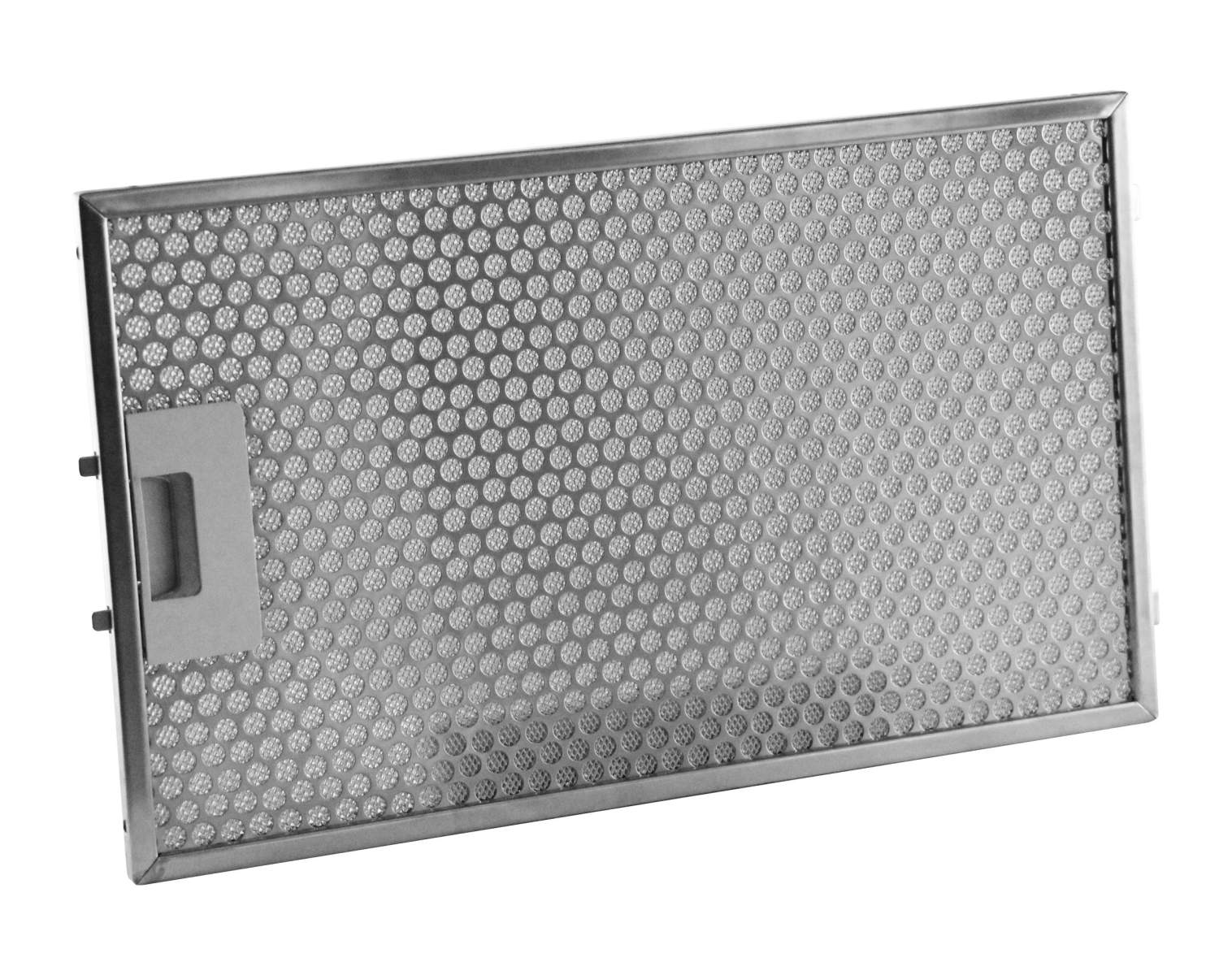 Bild von Wesco Fettfilter 389 x 234 x 9 mm Rahmen CNS, ALu, Griff kurze Seite mit Lochblech, 4003625