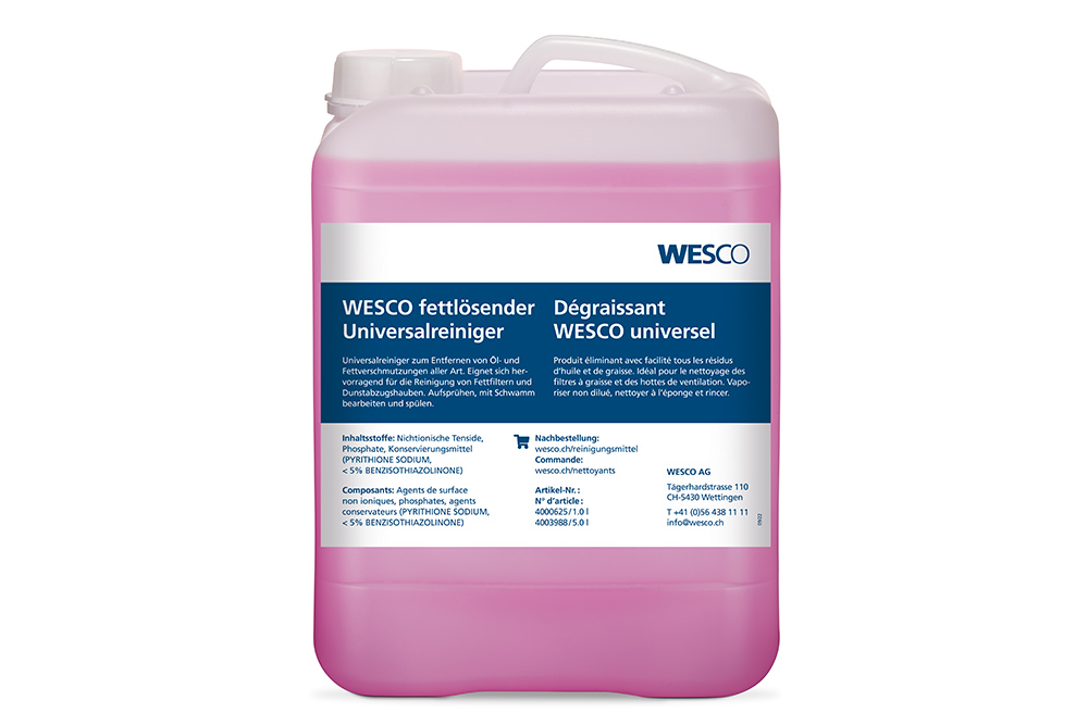Bild von Wesco WESCO fettlösender Universalreiniger, Kanister 5000 ml, 4003988