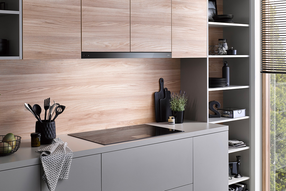 Bild von Wesco BEH 60 GL schwarz Umluft mit PlasmaMade, Einbauhaube Glassline 60, 4011593-620