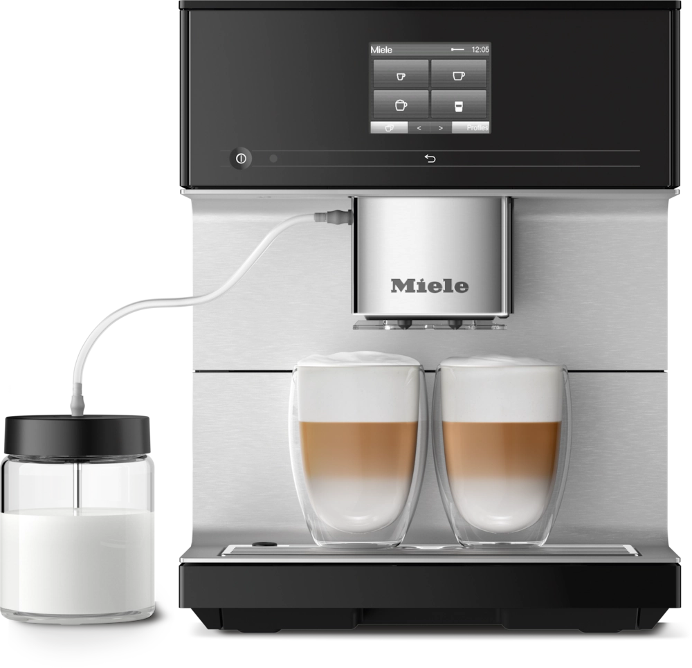 Bild von MIELE CM 7350 CoffeePassion Stand-Kaffeevollautomat Obsidianschwarz