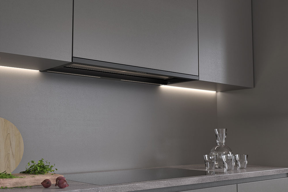 WESCO EVME 218-90 Umluft mattschwarz, WESCO Einbauhaube