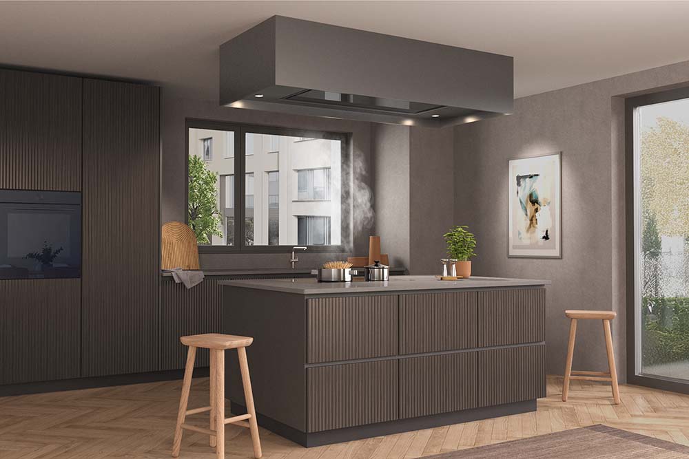 WESCO EVRE Alto 80 schwarz Abluft, Deckenhaube ohne Licht