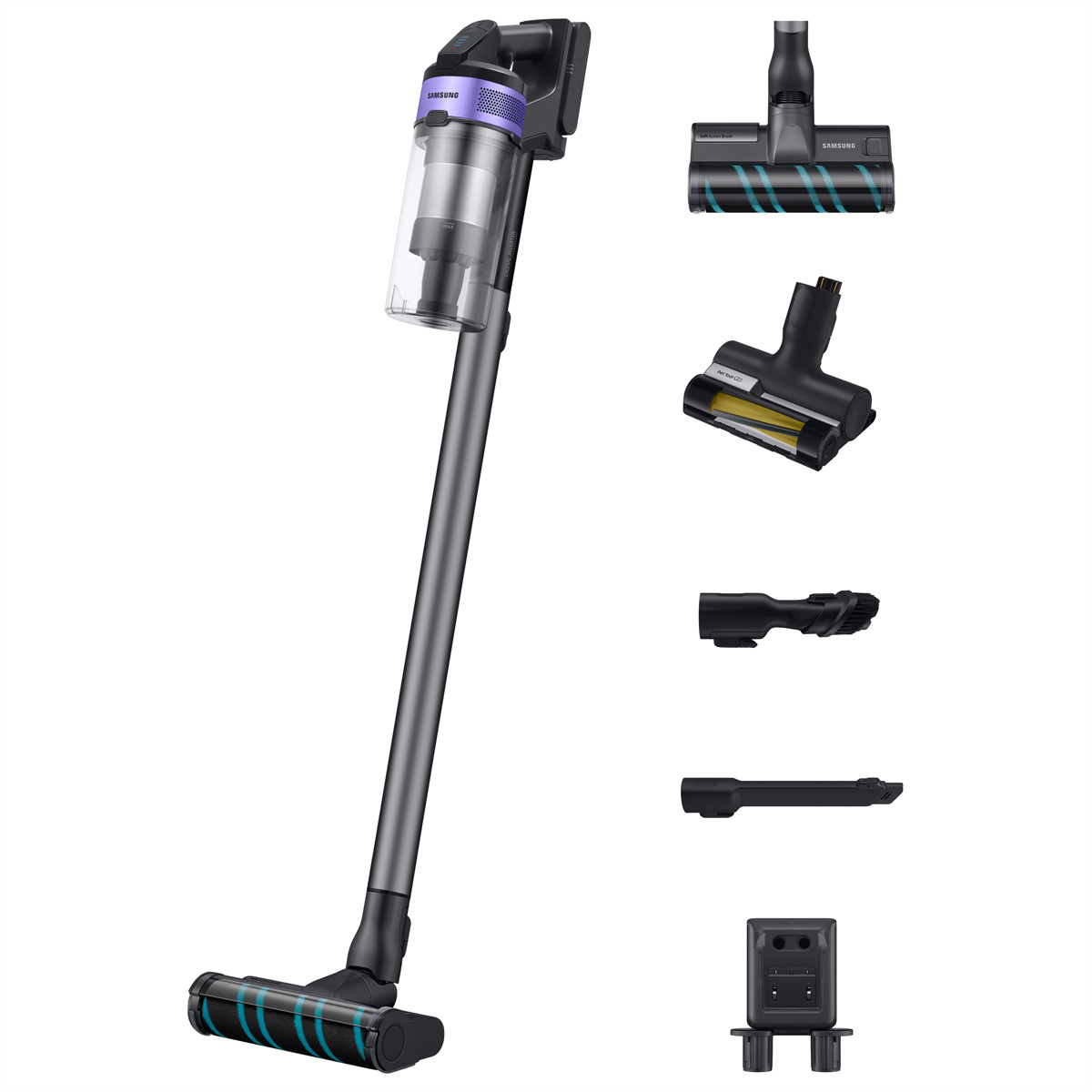 Samsung VS20B75AER4/WA Akku-Staubsauger Jet 75 Multi, 550W, Black Chrometal