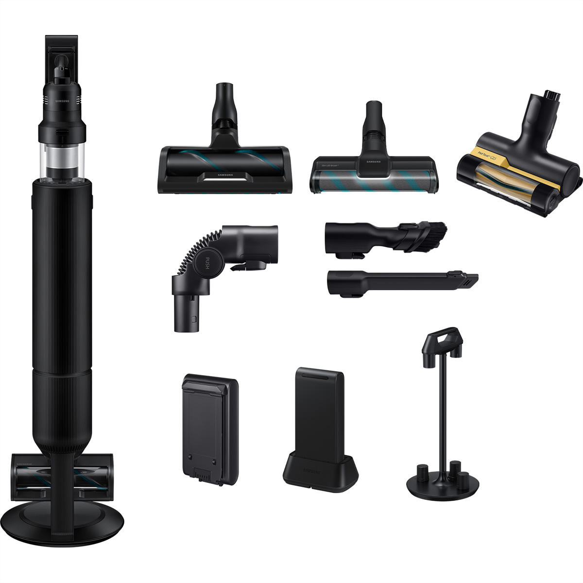 Samsung VS90F40DEK/SW Akku-Staubsauger AI Jet Ultra, (1050W), Satin Black