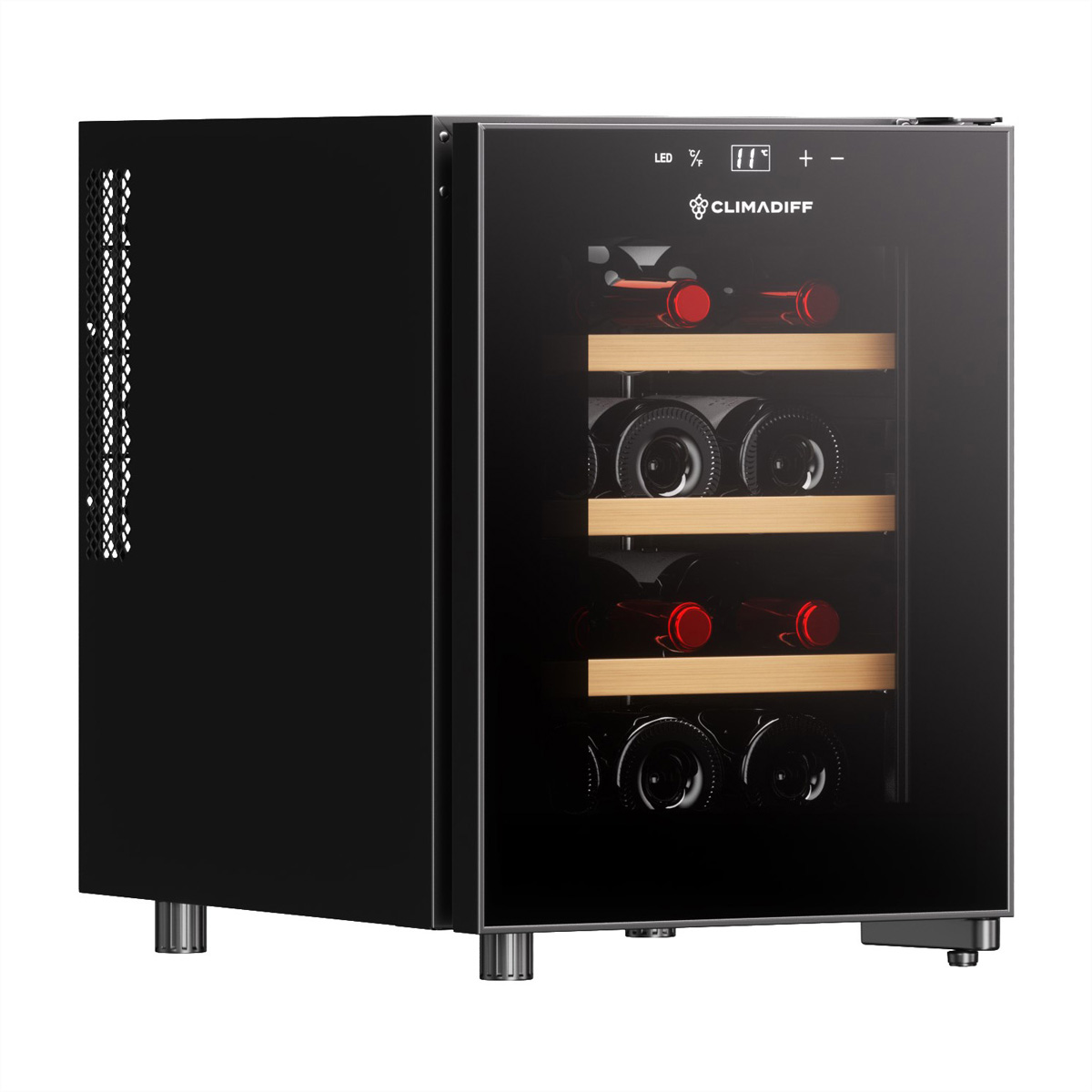 Climadiff CUVEE12 Weinkühlschrank CUVEE12, Freistehend, 1 Zone, 12 Flaschen