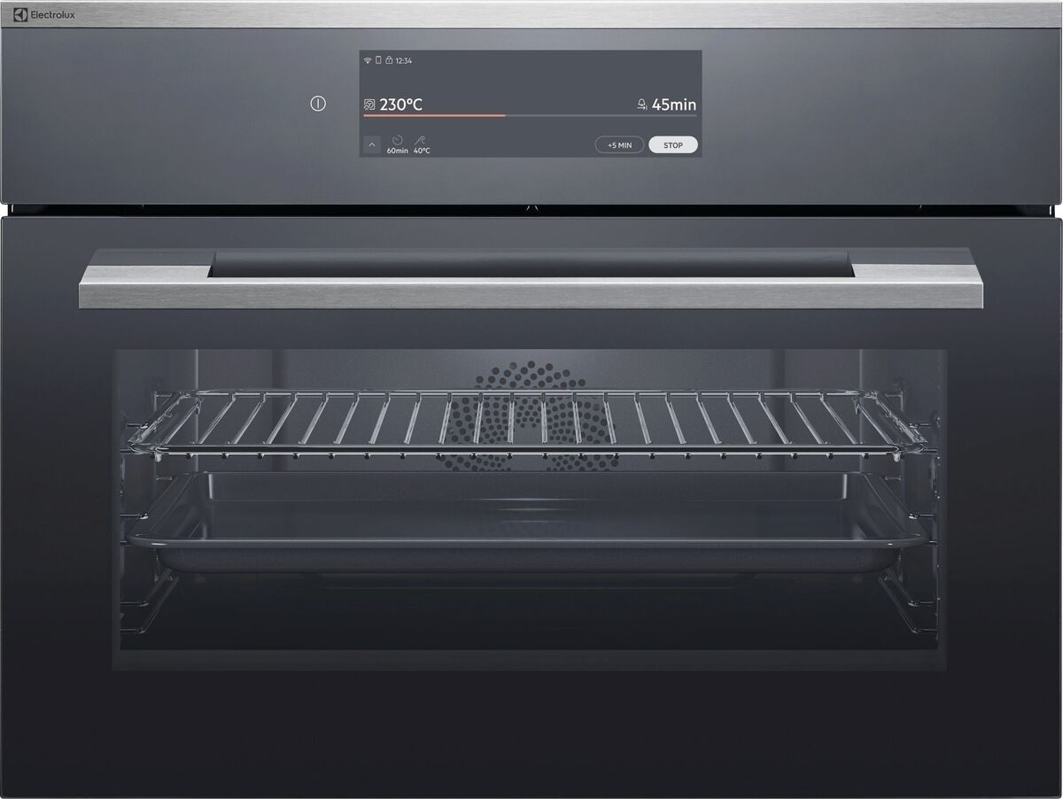 Electrolux EB4SL50DCN Kompakt-Backofen Chrom mit Antifingerprint Beschichtung Beheizungsart: Heissluft, 944005327