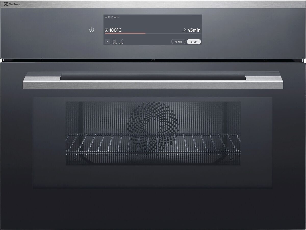Electrolux EB4SL90KCN Kompakt-Kombi-Mikrowellengerät Chrom mit Antifingerprint Beschichtung Beheizungsart: Heissluft, 944005325