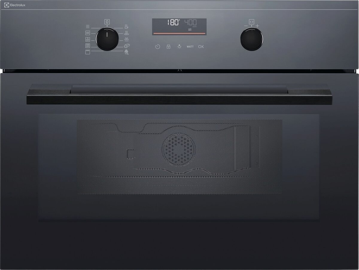 Electrolux EB4L90SP Kompakt-Kombi-Mikrowellengerät Schwarz-Spiegel Bedienungsart: Touch + versenkbare Bedienwähler, 944005328