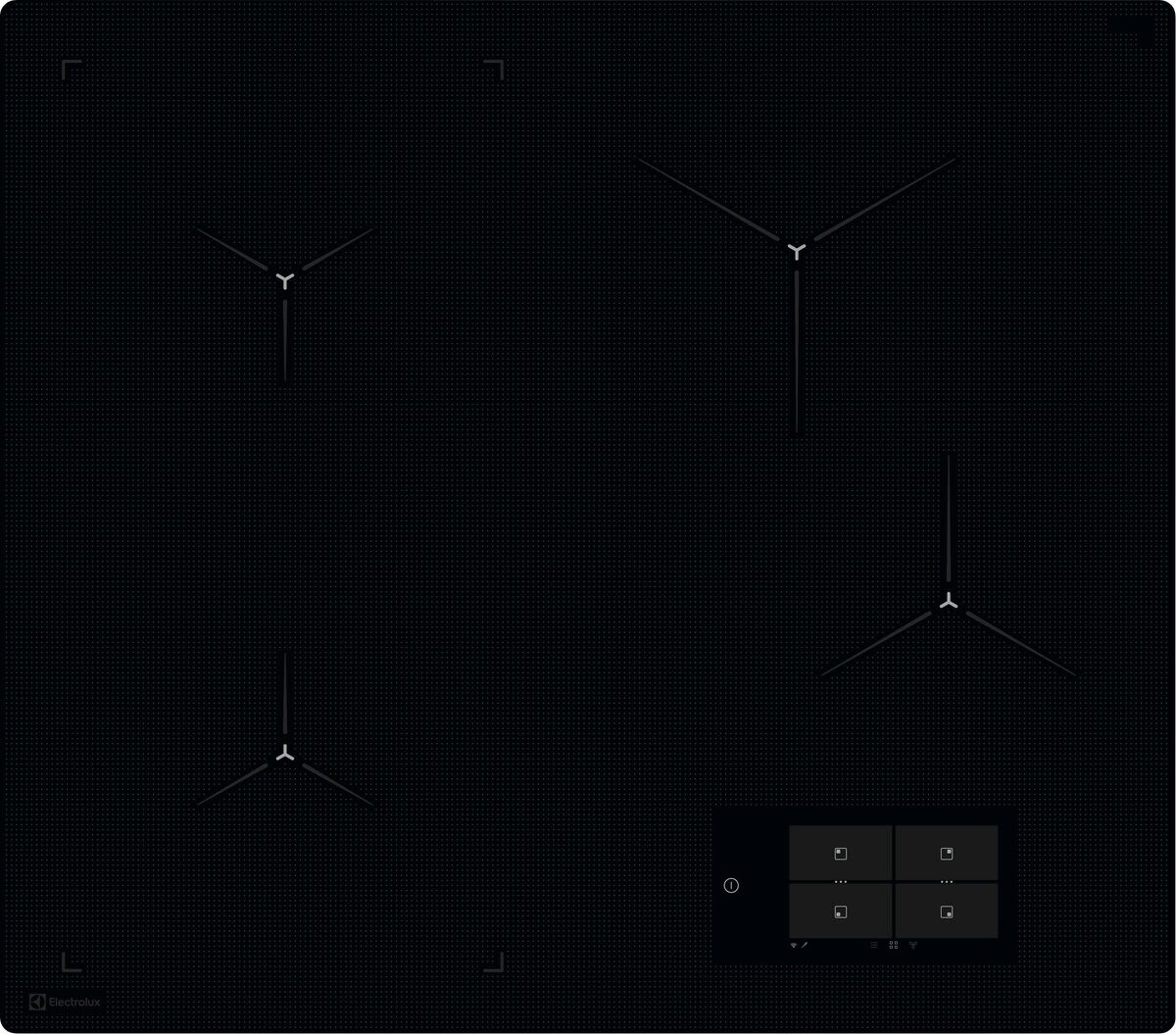 Electrolux GK58FTIPO Induktions-Kochfeld Schwarz Rahmenlos Gerätebreite 58, 949599446