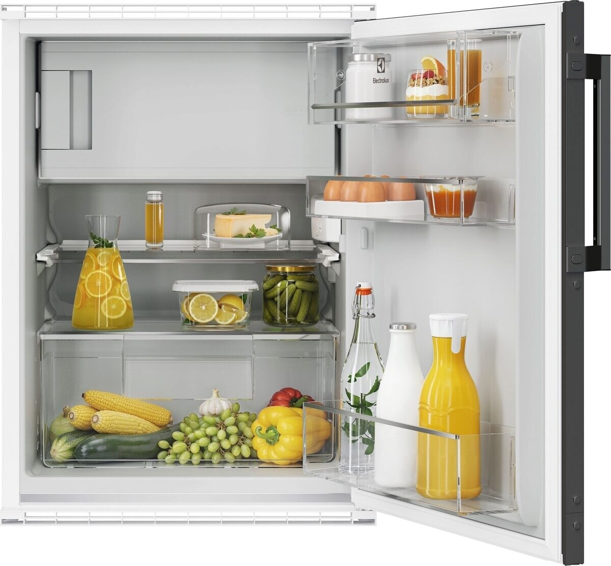 Electrolux EK136SRSW Kühlschrank Dekorierbar Rechts wechselbar Schwarz Breitennorm 55, 923667004