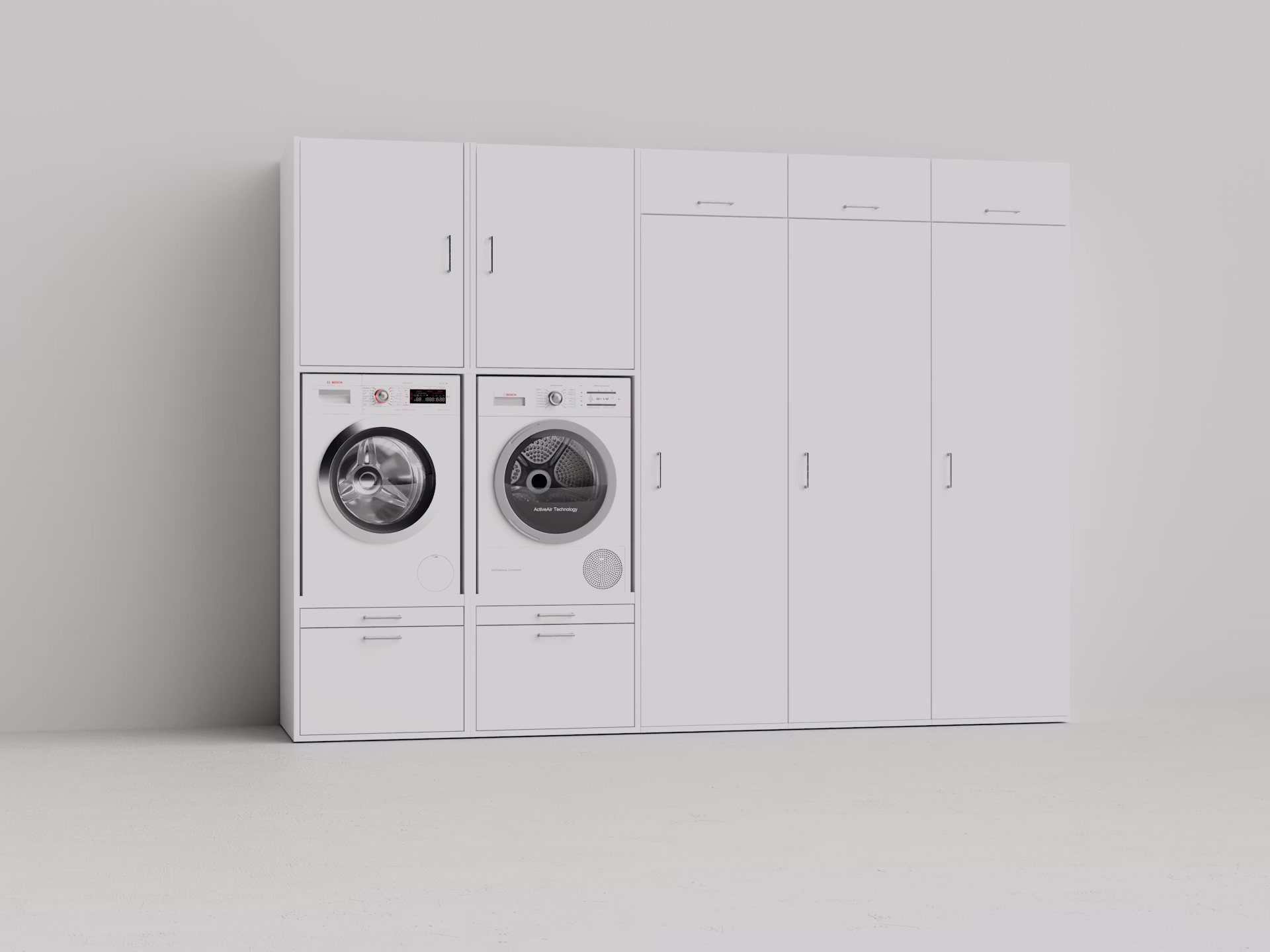 Adago Home Schrankwand 1.3 weiss 2xWSCS1462+2xWSCN087+3xWSCH207-60+3xWSCH26-60